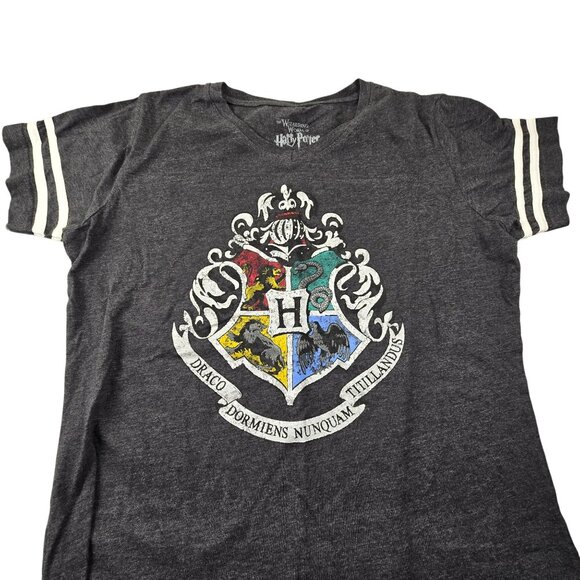 Hogwarts T-Shirt Harry Potter Universal Studios Unisex Gray Youth Size L JH1836 - Picture 3 of 6
